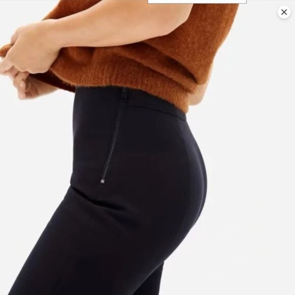 Everlane The Side-Zip Stretch Cotton Pant Black - Size 00 - Picture 3 of 4
